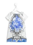 Roberto Cavalli Kids Baroque Print Dress, Girl's, Size: 12 Yrs, White
