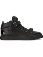 Giuseppe Zanotti Design Trix Hi-top Sneakers, Men's, Size: 41.5, Black, Leather/rubber/glass