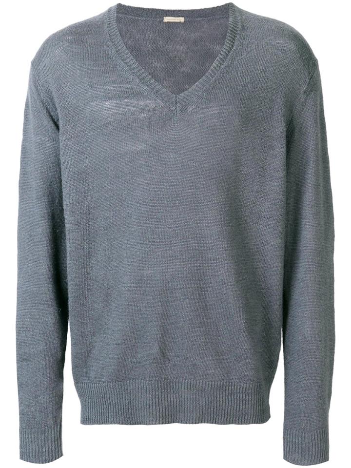 Massimo Alba V-neck Pullover - Grey