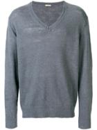 Massimo Alba V-neck Pullover - Grey