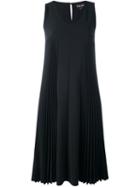 Giorgio Armani Pleated Dress, Women's, Size: 46, Black, Polyester/viscose/spandex/elastane