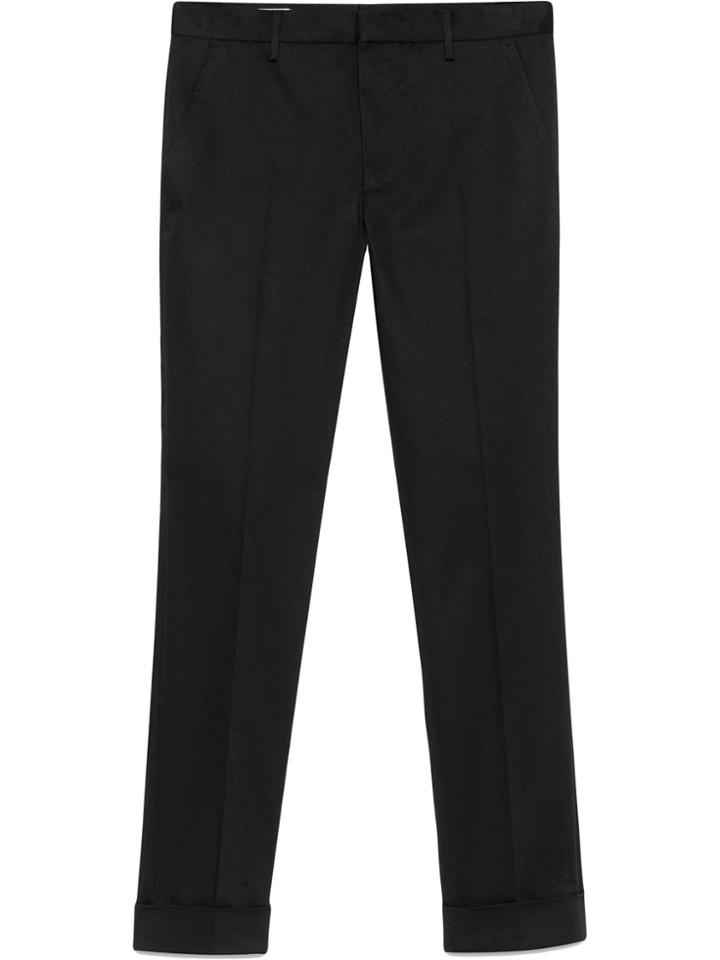 Gucci Stretch Gabardine Slim Pant - Black