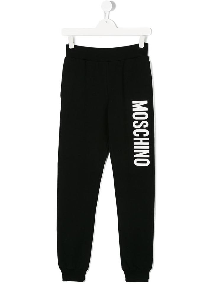 Moschino Kids - Logo Track Pants - Kids - Cotton/spandex/elastane - 14 Yrs, Black