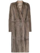 Boon The Shop Oversized Collarless Coat - Neutrals