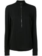 Tom Ford - Crepe Zip Front Pullover - Women - Silk - 42, Black, Silk
