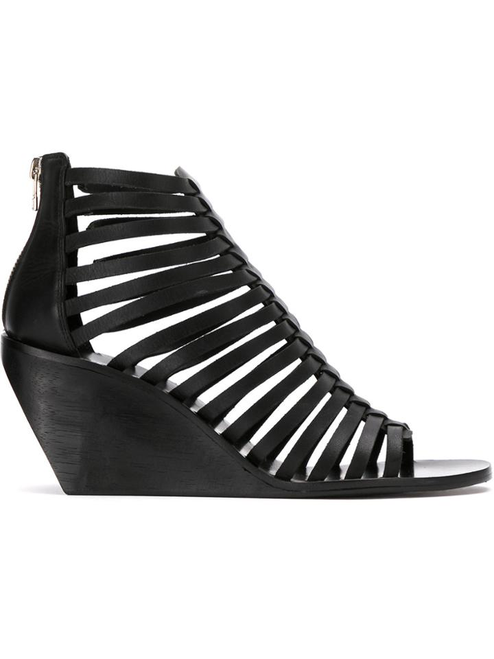 Uma Raquel Davidowicz Leather Sandals - Black
