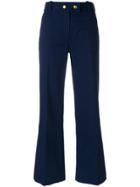 Tory Burch Flared Cropped Trousers - Blue