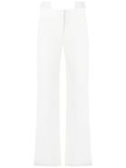 Adriana Degreas Wide Leg Trousers, Women's, Size: 38, White, Viscose/spandex/elastane