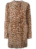 Drome Reversible Leopard Print Coat, Women's, Size: Medium, Nude/neutrals, Sheep Skin/shearling