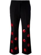 Msgm Dotted Trousers, Women's, Size: 44, Black, Polyester/spandex/elastane/viscose