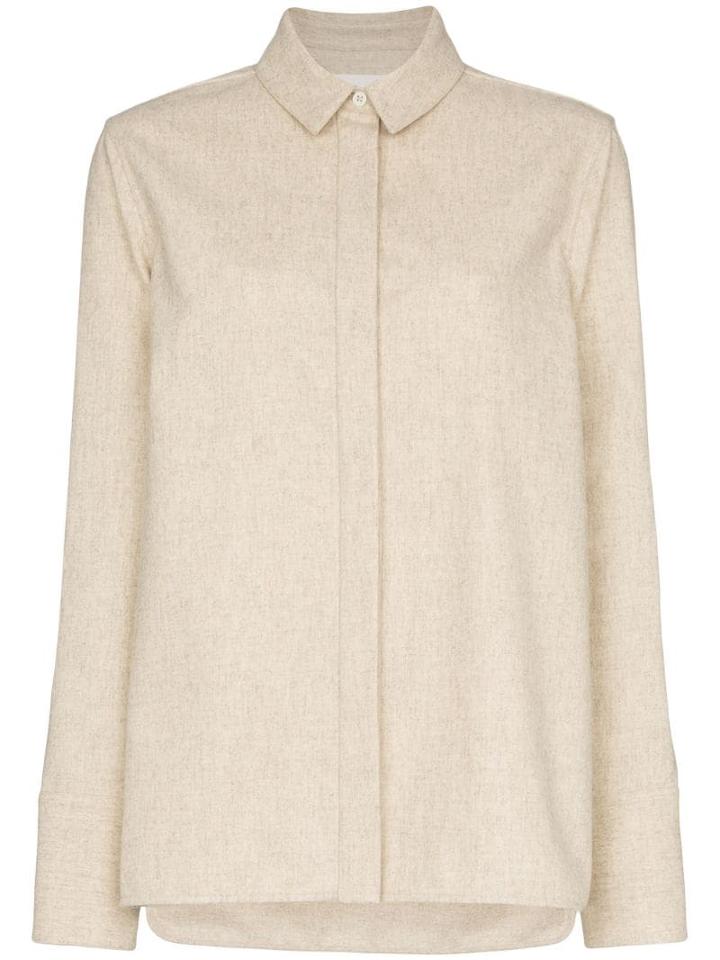 Jil Sander Classic Button Front Shirt - Neutrals