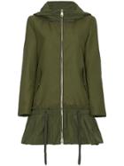 Moncler Alne Frill Hooded Jacket - Green