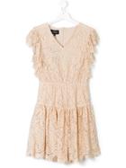 Little Remix Teen Lace Flared Dress - Nude & Neutrals