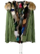 Mr & Mrs Italy Fox And Raccoon Fur Lined Parka, Women's, Size: Xs, Green, Cotton/fox Fur/lamb Skin/racoon Fur