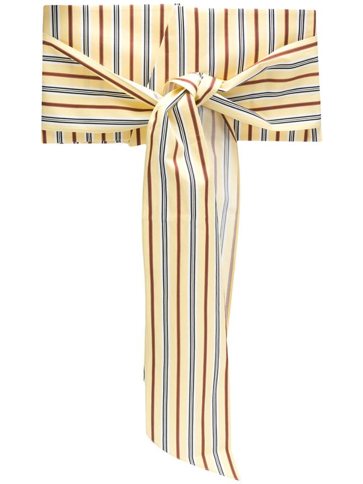 Jil Sander Navy Obistyle Belt - Yellow & Orange