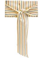 Jil Sander Navy Obistyle Belt - Yellow & Orange