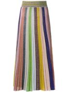 Missoni Pleated Midi Skirt, Women's, Size: 40, Nude/neutrals, Wool/polyester/nylon/silk