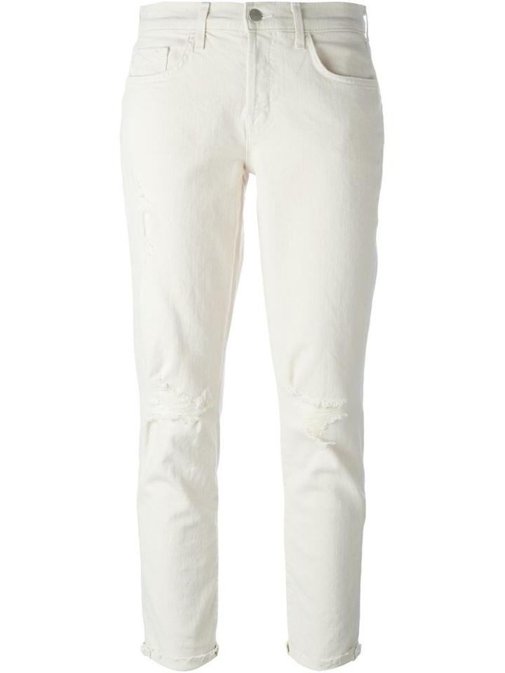 J Brand Cropped Slim Jeans, Women's, Size: 27, Nude/neutrals, Cotton/spandex/elastane