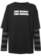 Midnight Studios Long Sleeve Layered T-shirt, Men's, Size: 4, Black, Cotton