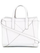Max Mara - Folded Detail Tote - Women - Calf Leather/cotton - One Size, White, Calf Leather/cotton