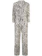 L'agence Snake Print Jumpsuit - Neutrals