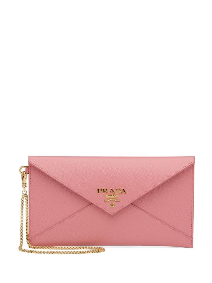 Prada Snap Closure Clutch - Pink