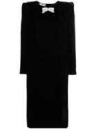 Valentino Vintage 1980's Strass Bow Dress - Black