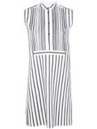 Victoria Victoria Beckham Striped Sleeveless Dress - White