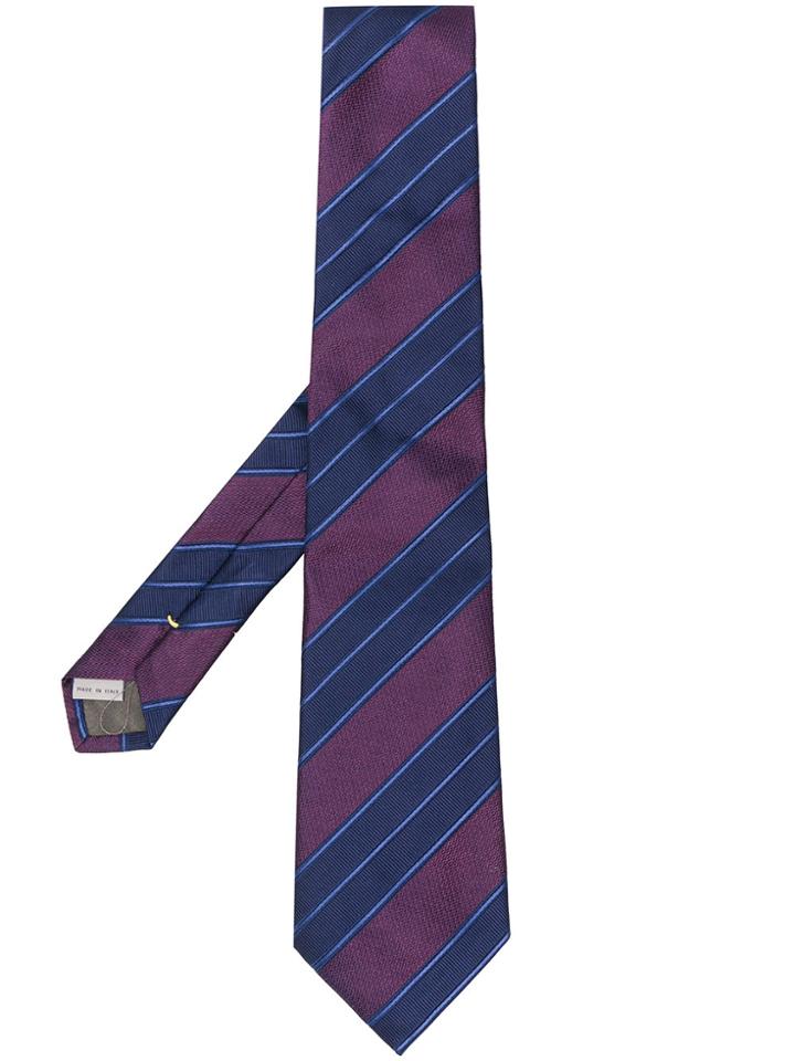 Canali Striped Tie - Blue