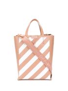 Off-white Binder Clip Striped Tote - Neutrals