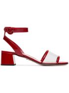 Prada Red 45 Pvc Patent Leather Sandals