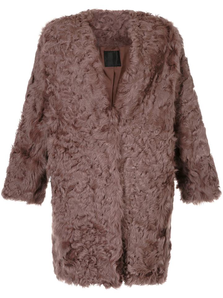 Domenico + Savio Textured Single-breasted Coat - Brown