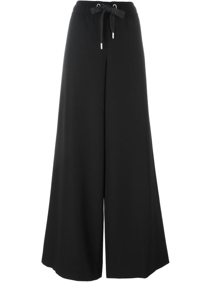 Alexander Wang Wide Leg Trousers, Women's, Size: 4, Black, Polyester/viscose/virgin Wool