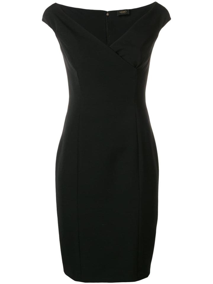 Liu Jo Wrap Detail V-neck Mini Dress - Black