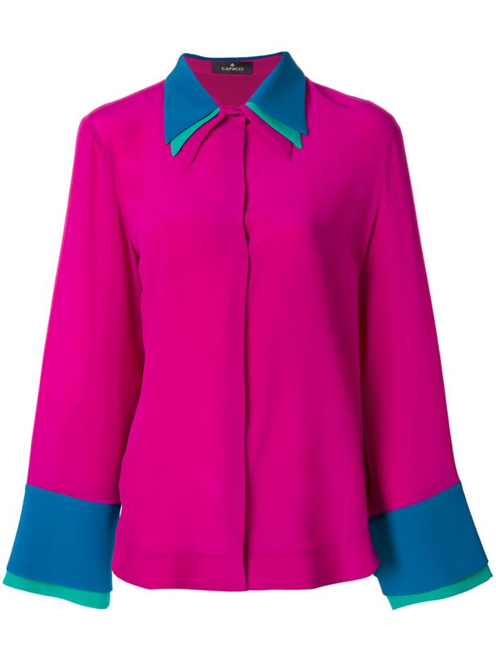 Capucci Layered Collar Shirt - Pink & Purple