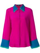 Capucci Layered Collar Shirt - Pink & Purple