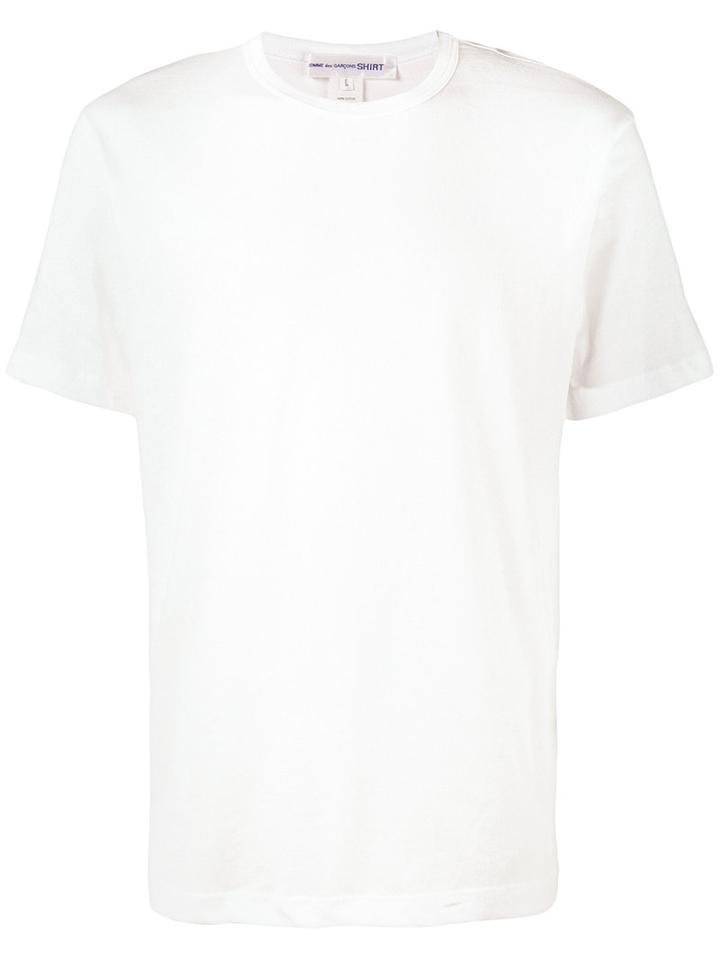 Comme Des Garçons Shirt Logo White T-shirt, Men's, Size: Small, Cotton
