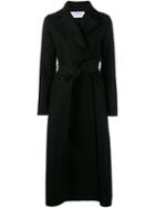 Harris Wharf London Long Belted Coat, Women's, Size: 44, Black, Virgin Wool