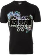 Just Cavalli - Logo Appliqué T-shirt - Men - Cotton/spandex/elastane - M, Black, Cotton/spandex/elastane