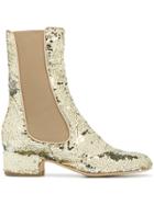 Laurence Dacade Sequin Embellished Boots - Metallic