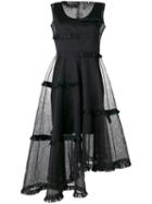 Paskal Asymmetric Sheer Layer Dress, Women's, Size: Xs, Black, Nylon