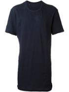 11 By Boris Bidjan Saberi Perforated 11 T-shirt, Men's, Size: S, Blue, Cotton