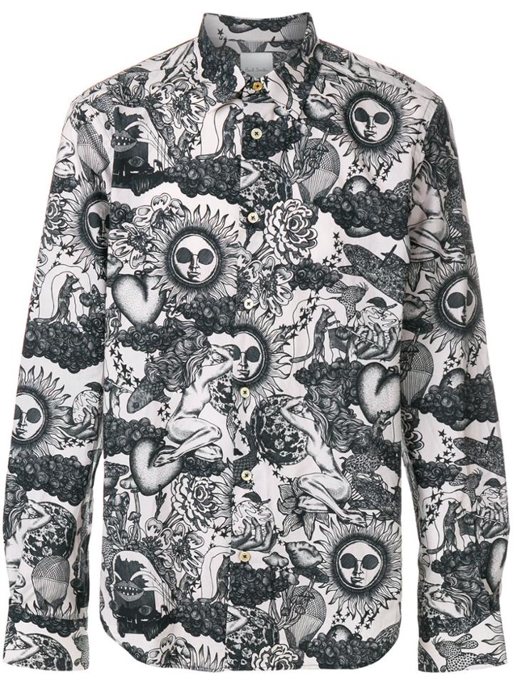 Paul Smith Large Sun Print Shirt - Black