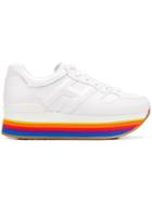 Hogan Rainbow Sole Sneakers - White