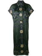 Versus Side Slits Prited Dress - Green