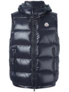 Moncler - Lacet Gilet - Men - Feather Down/polyamide - 5, Blue, Feather Down/polyamide