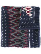 Woolrich Knitted Scarf, Men's, Blue, Wool/polyamide