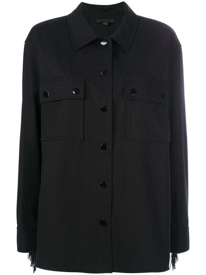 Alexander Wang Fringed Military Shirt - Black