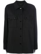 Alexander Wang Fringed Military Shirt - Black