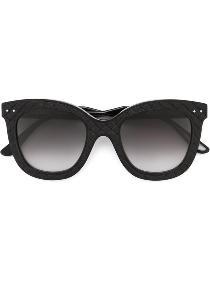 Bottega Veneta Eyewear Round Frame Sunglasses - Black